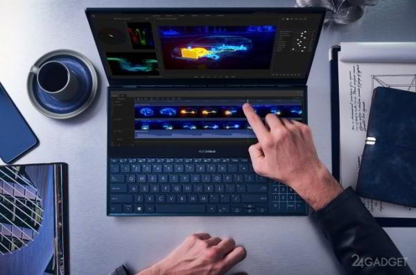 ASUS ZenBook Pro Duo &mdash; флагманский ноутбук с двумя 4К-экранами (8 фото + видео)