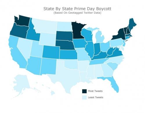 These are the top 10 'boycott Prime Day' states in the US, according to tweets These are the top 10 'boycott Prime Day' states in the US, according to tweets